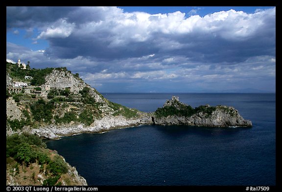 Rocky coastline. Amalfi Coast, Campania, Italy