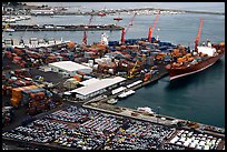 Industrial port of Salerno. Amalfi Coast, Campania, Italy