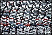 Cars waiting for shipping in Salerno port. Amalfi Coast, Campania, Italy