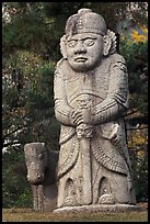 Stone figure of military official, Seolleung. Seoul, South Korea (color)