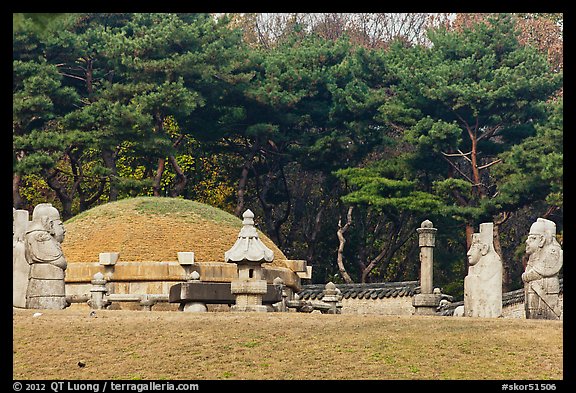 Jeongneung, royal tomb of the Joseon Dynasty, Samreung Gongwon. Seoul, South Korea (color)