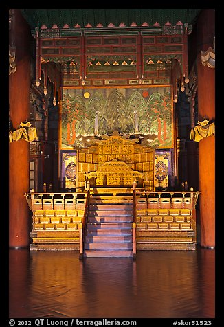 Throne, Changdeok Palace. Seoul, South Korea (color)