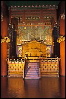 Throne, Changdeok Palace. Seoul, South Korea (color)