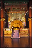 Throne, Changdeok Palace. Seoul, South Korea (color)
