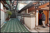 Alley in Bukchon Hanok Village. Seoul, South Korea (color)