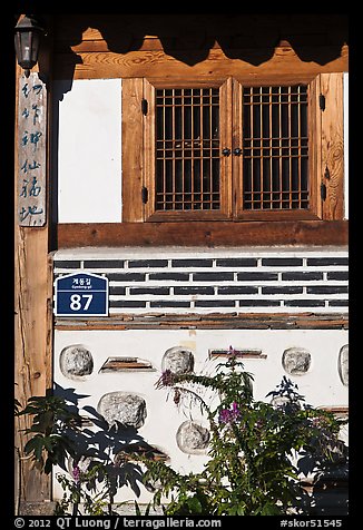 Window, hanok house. Seoul, South Korea