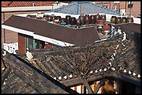 Tile rooftops of Hanok houses. Seoul, South Korea ( color)