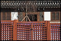 Traditional house facade and fence. Seoul, South Korea ( color)