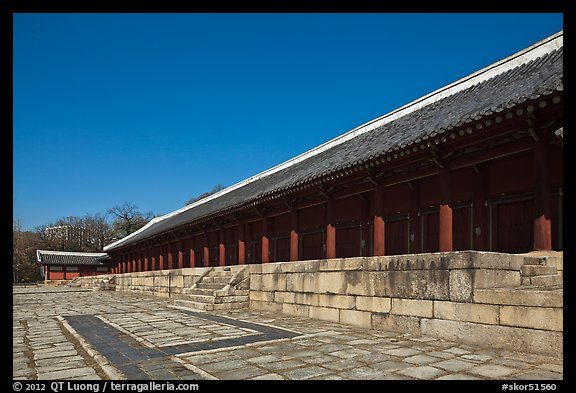 Main royal shrine, Jongmyo. Seoul, South Korea