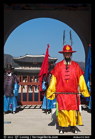 Commander of the Gate Guard (Sumunjang), Gyeongbokgung. Seoul, South Korea (color)