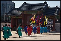 Ceremony of gate guard change, Gyeongbokgung. Seoul, South Korea ( color)