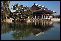 Gyeongghoe-ru pavilion and pond. Seoul, South Korea (color)