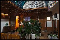 Common space of Hanok-style hostel. Seoul, South Korea (color)