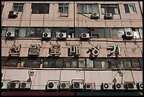 Facade with air conditioning machines. Seoul, South Korea (color)