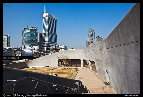 Metonymic landscape designed by Zaha Hadid, Dongdaemun Design Plaza. Seoul, South Korea (color)