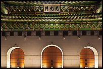 Facade of Gyeongbokgung gate at night. Seoul, South Korea ( color)