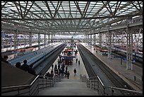 Seoul train station platforms. Seoul, South Korea (color)