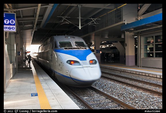 High speed KTX train. Daegu, South Korea (color)