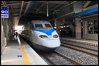 High speed KTX train. Daegu, South Korea (color)