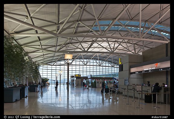 Inside Incheon international airport. South Korea (color)