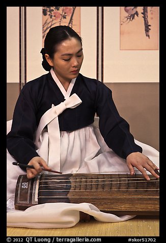 Traditional music performer. South Korea (color)