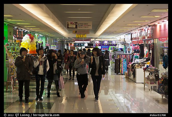 Underground shopping center. Daegu, South Korea (color)