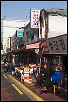 Shopkeepers and storefronts. Daegu, South Korea ( color)