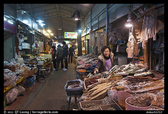 Traditional medicine ingredients, Yangnyeongsi market,. Daegu, South Korea (color)