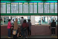 Bus terminal counter. Daegu, South Korea (color)