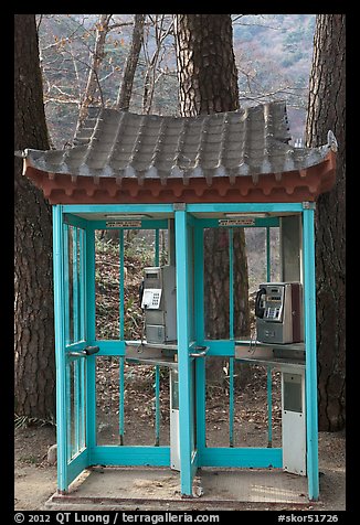 Phone booths near Haeinsa. South Korea