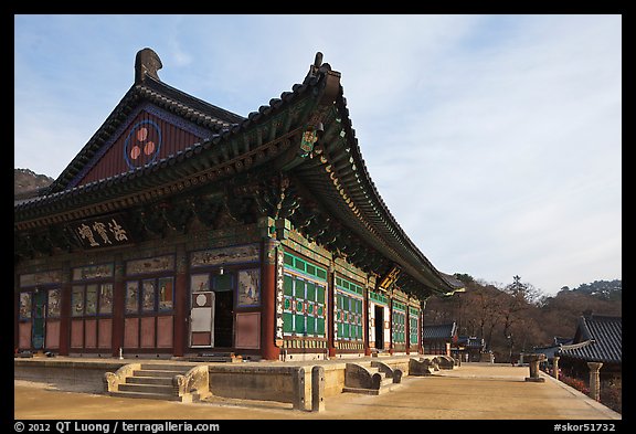 Daejeokkwangjeon (Hall of Great Silence and Light), Haein-sa Temple. South Korea (color)