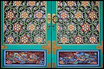 Intricate door decor, Haeinsa Temple. South Korea (color)