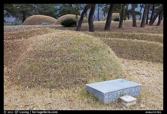 Burial mounds. Hahoe Folk Village, South Korea (color)