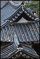 Tiled roofs. Hahoe Folk Village, South Korea