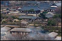 Houses seen from above. Hahoe Folk Village, South Korea ( color)