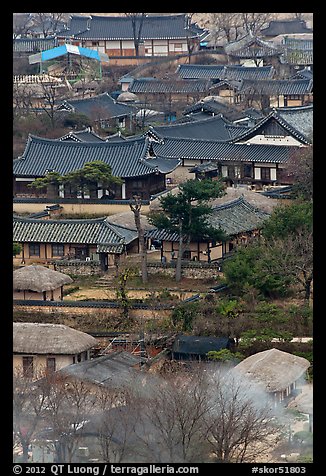 View from above. Hahoe Folk Village, South Korea