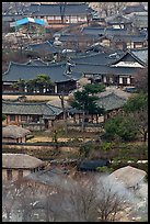 View from above. Hahoe Folk Village, South Korea
