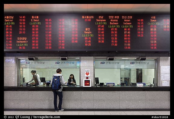 Inside bus terminal, Andong. South Korea