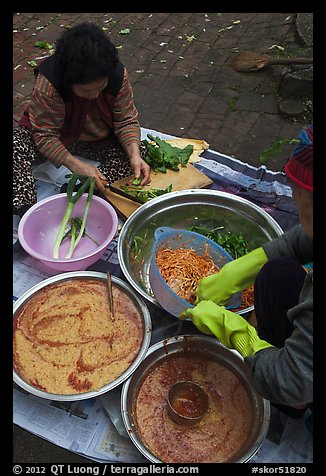 Kimchee preparation. Gyeongju, South Korea