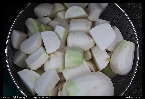 Radish used for kimchi. Gyeongju, South Korea (color)