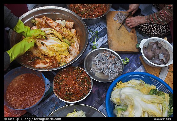 Kimjang kimchi prepared in early winter. Gyeongju, South Korea