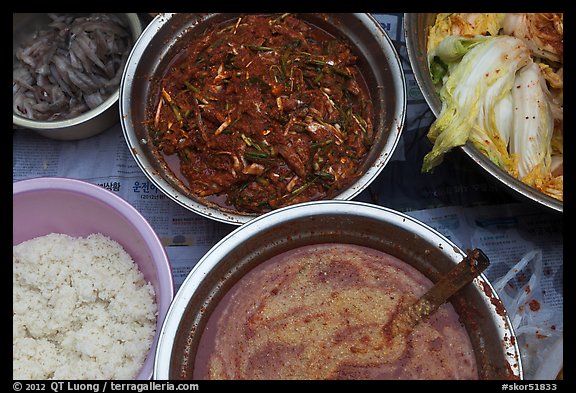 Korean kimchi ingredients. Gyeongju, South Korea (color)