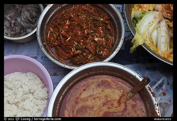 Korean kimchi ingredients. Gyeongju, South Korea