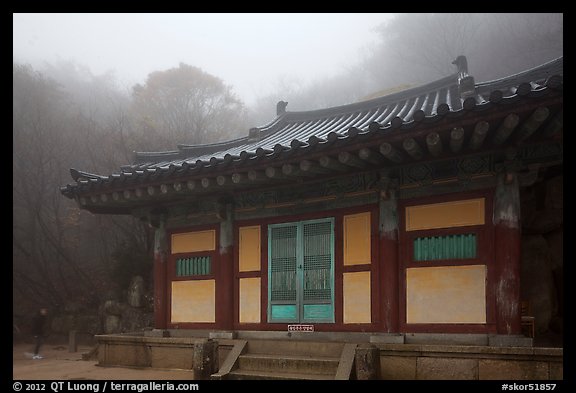 Temple at grotto entrance, Seokguram. Gyeongju, South Korea (color)