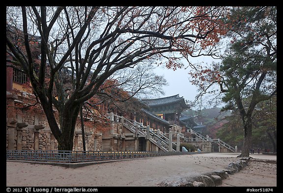 Temple of Silla, Bulguksa. Gyeongju, South Korea (color)