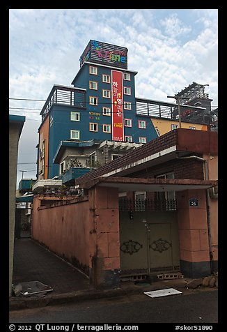 Alley and love motel. Gyeongju, South Korea (color)