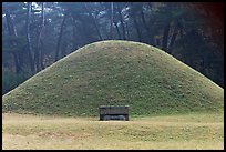 Royal tomb of Silla king Gyongae, Namsan Mountain. Gyeongju, South Korea