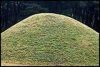 Burial mound, Mt Namsan. Gyeongju, South Korea (color)