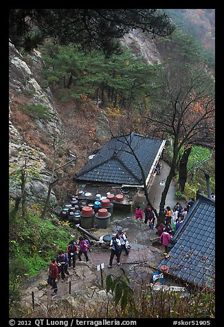 Sangseonam hermitage from above, Mt Namsan. Gyeongju, South Korea