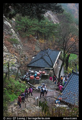 Sangseonam hermitage from above, Mt Namsan. Gyeongju, South Korea (color)